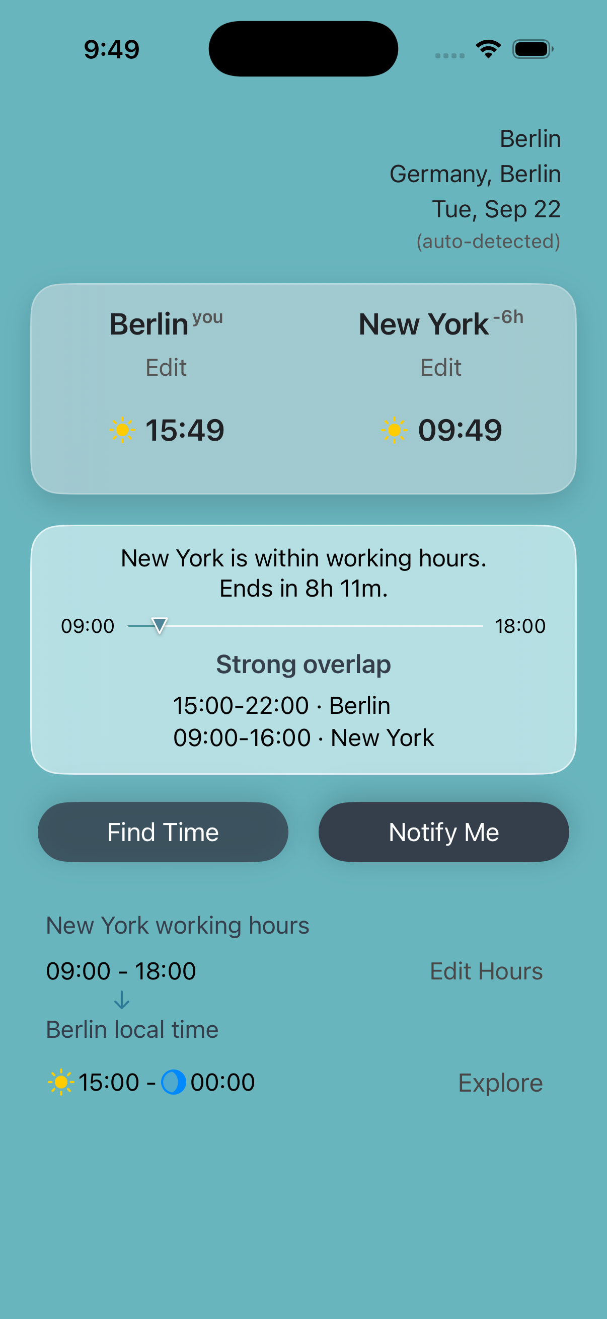WhenItsTime showing the overlap between Berlin and New York